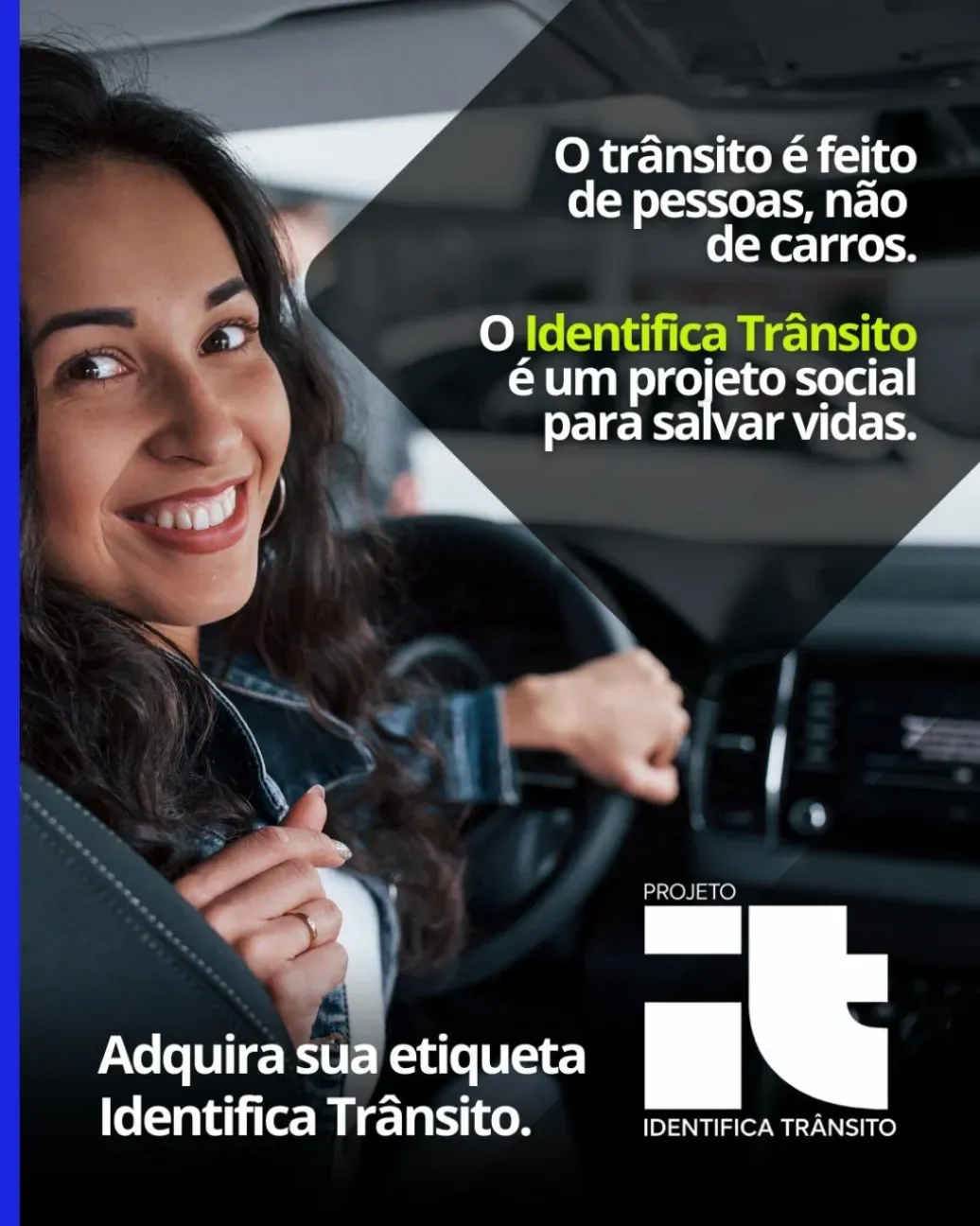 Foto ilustrativa do projeto Identifica Trânsito aplicada em veículo